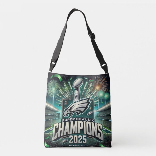 SUPER BOWL LIX CHAMPIONSHIP CROSSBODY BAGS TRAGETASCHEN MIT LANGEN TRÄGERN (Rückseite)