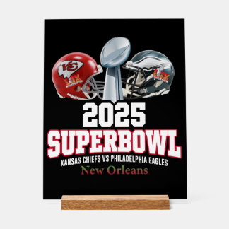 Super Bowl Showdown 2025 Acrylschild