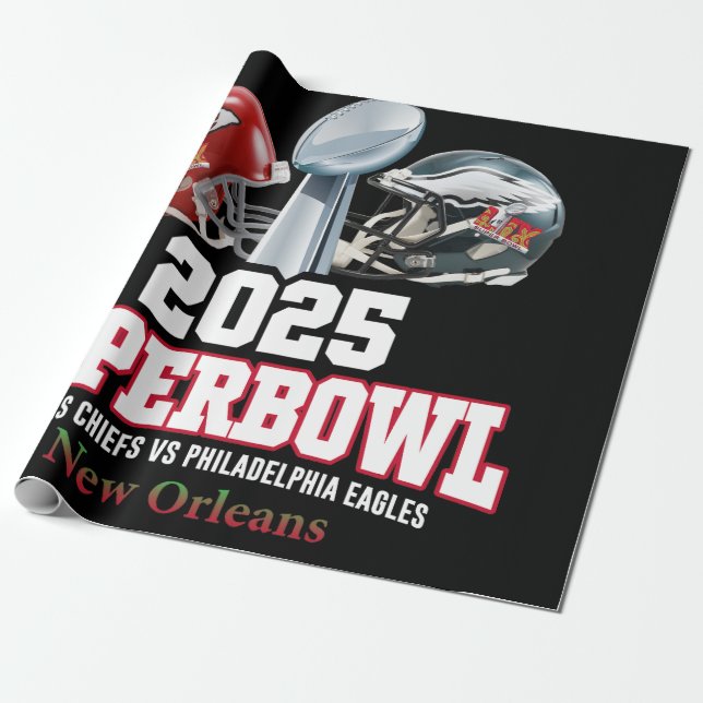 Super Bowl Showdown 2025 Geschenkpapier (Ungerollt)
