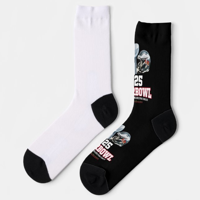 Super Bowl Showdown 2025 Socken (Linkes Detail)