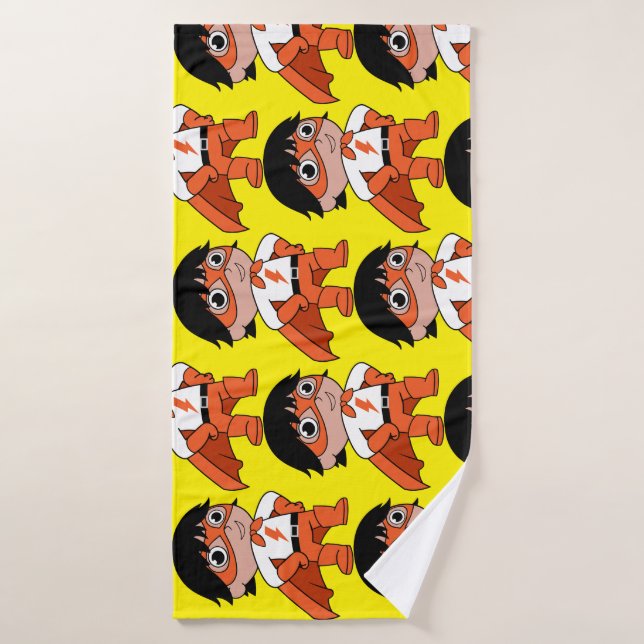 Super Boy Action Hero Badehandtuch (Badehandtuch)