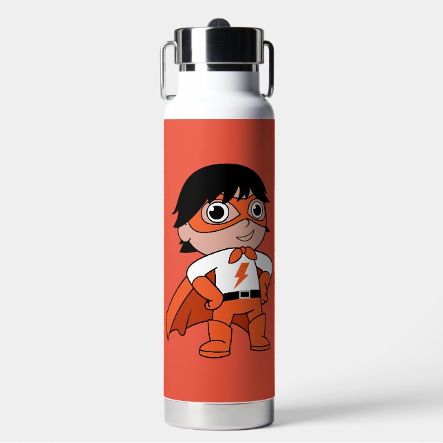 Super Boy Action Hero Trinkflasche (Vorderseite)