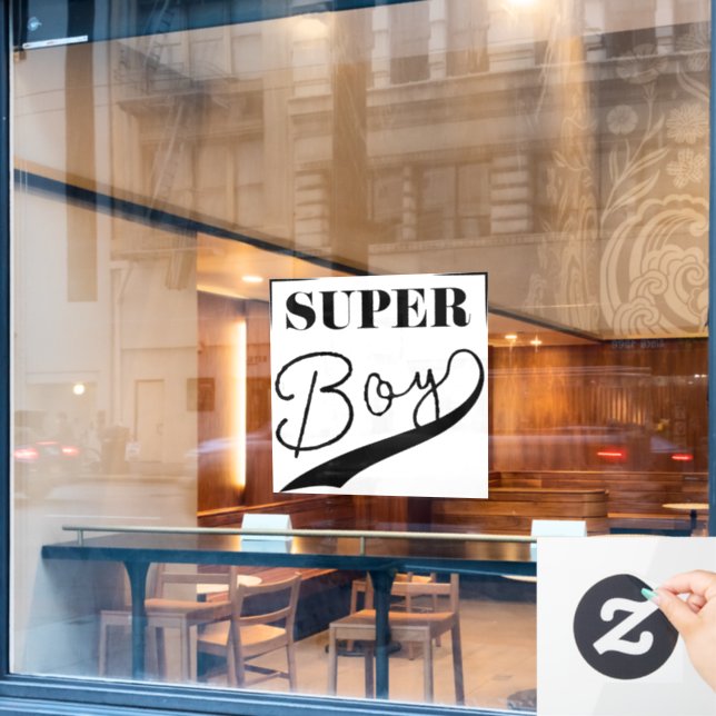 Super Boy Fensteraufkleber (Café-Fenster)