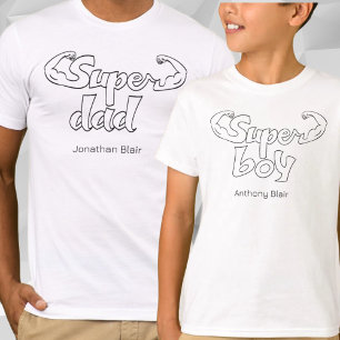 Super Boy Matching Vater und Sohn Kinder T-Shirt