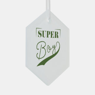 Super Boy Ornament Aus Glas