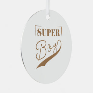 Super Boy Ornament Aus Metall