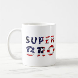 Super Bro und die amerikanische Flagge Kaffeetasse