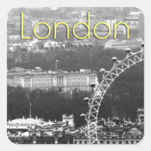 Super! Buckingham Palace London Quadratischer Aufkleber