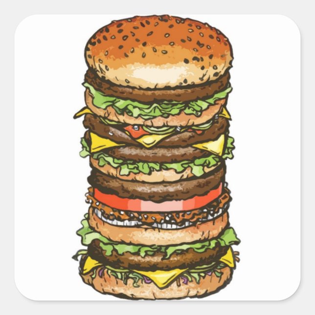 Super Burger Aufkleber (Vorderseite)
