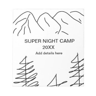 Super Camp Sommer Winter Name Jahr Reise Impfung Notizblock