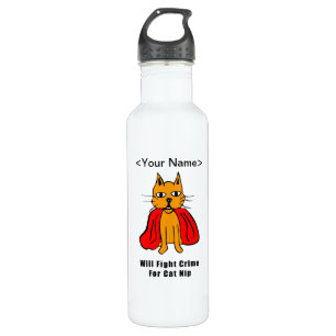 Super Cat Fight Crime For Catnip ( Name hinzufügen Trinkflasche