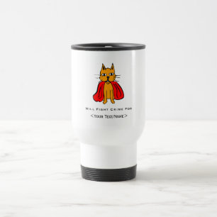 Super Cat Kämpfe Verbrechen für<Your Text/Name> Reisebecher