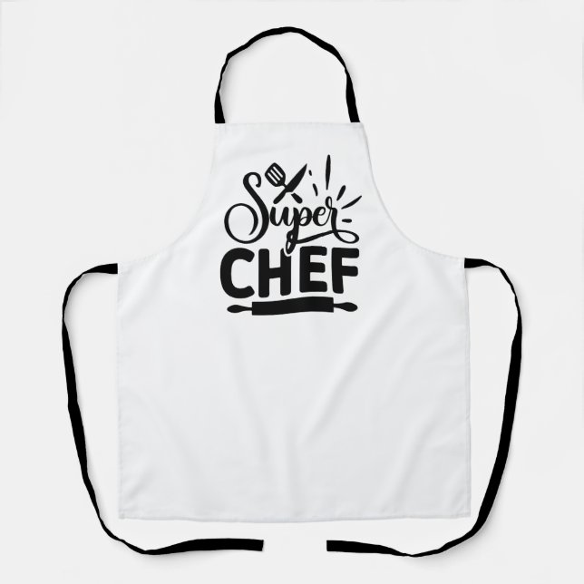 Super Chef Küchenschürze mit Werkzeugen Schürze (Vorderseite)