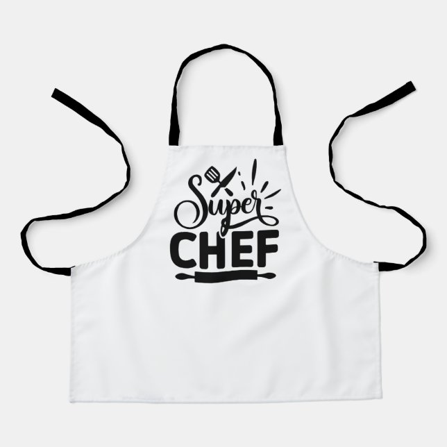 Super Chef Küchenschürze mit Werkzeugen Schürze (Vorderseite)