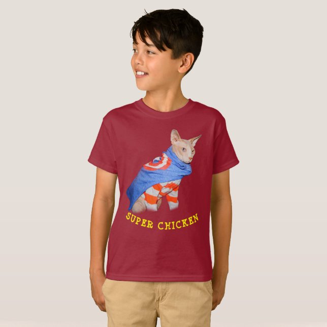 SUPER CHICKEN KidsTee Shirt Unisex (Vorne ganz)