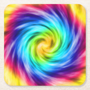Super Colorful Whirlpool Rechteckiger Pappuntersetzer