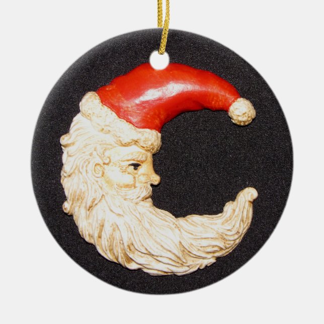 Super Cool Classic Round Santa Claus Ornament (Vorne)