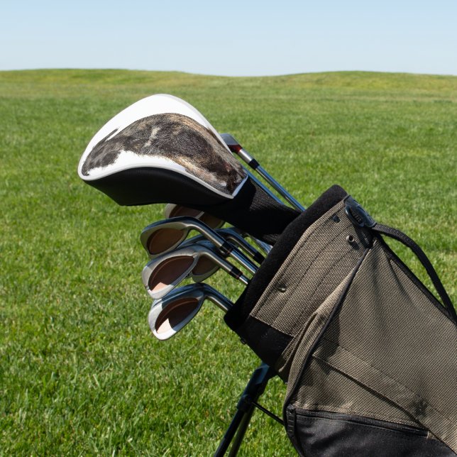 Super Cool Irish Wolfhound Dog Golf Headcover (In SItu)