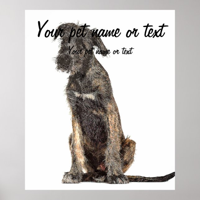Super Cool Irish Wolfhound Dog Poster (Vorne)