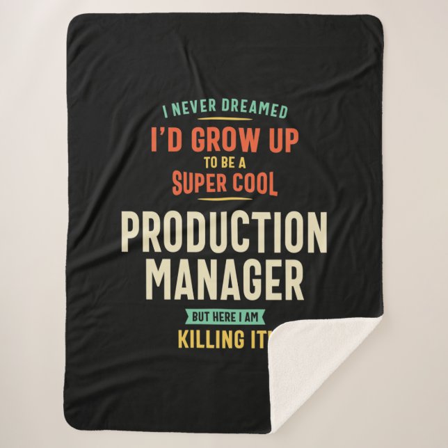 Super Cool Production Manager Sherpadecke (Vorderseite)