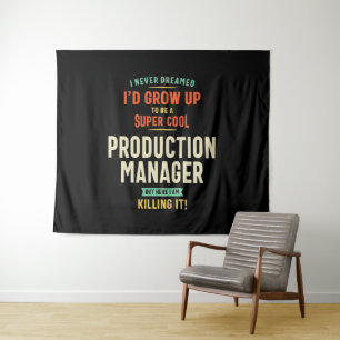Super Cool Production Manager Wandteppich