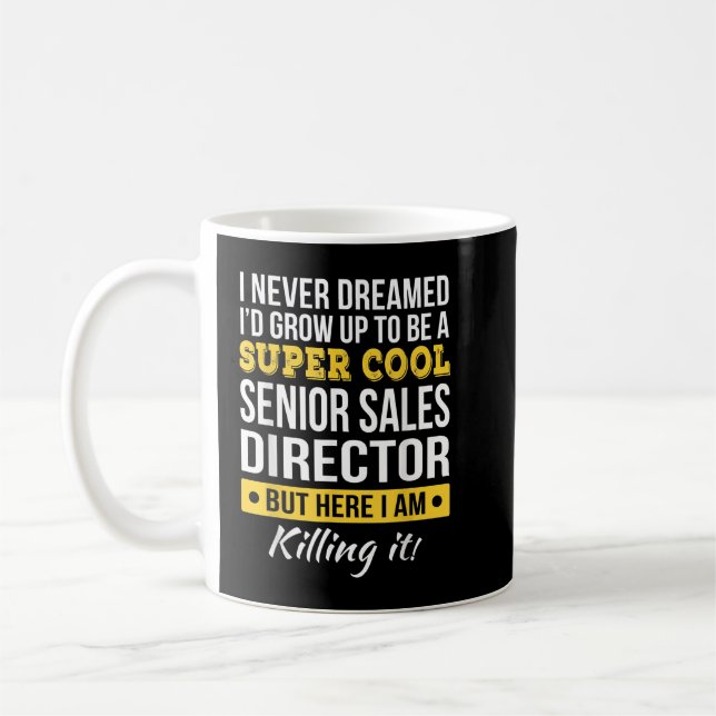 Super Cool Senior Sales Director T - Shirt Funny G Kaffeetasse (Links)