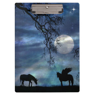 Super Cool Unicorn und Pegasus Clipboard Klemmbrett