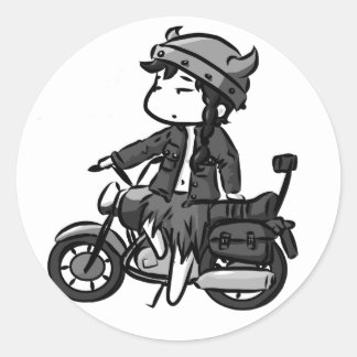 Super Cool Viking Runder Aufkleber