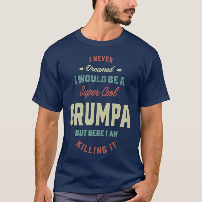 Super Coole Grumpa Killing It Vater Großopfer Gesc T-Shirt (Vorderseite)