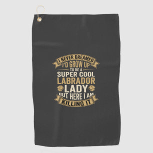 Super coole Labrador-Damen-Hundliebhaberin Golfhandtuch