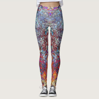 Super coole Leggings mit abstrakten Farbmustern