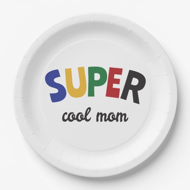Super coole Mutter Pappteller (Vorderseite)