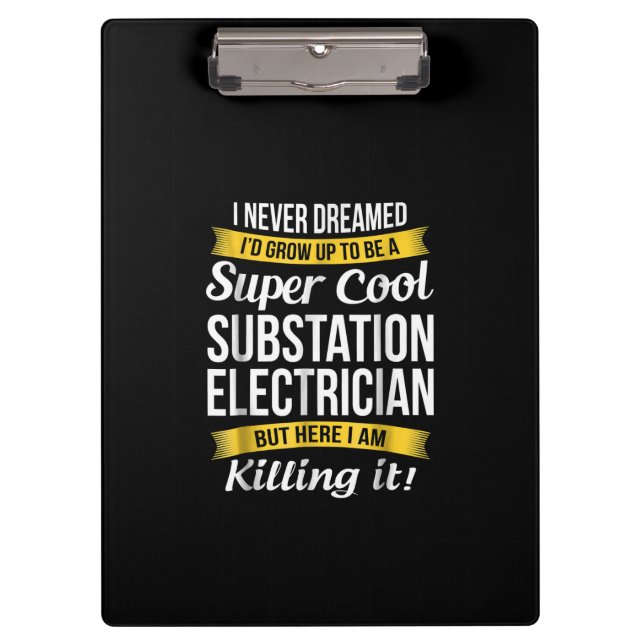 Super Coole Substation Electrical Funny Gift Klemmbrett (Vorderseite)