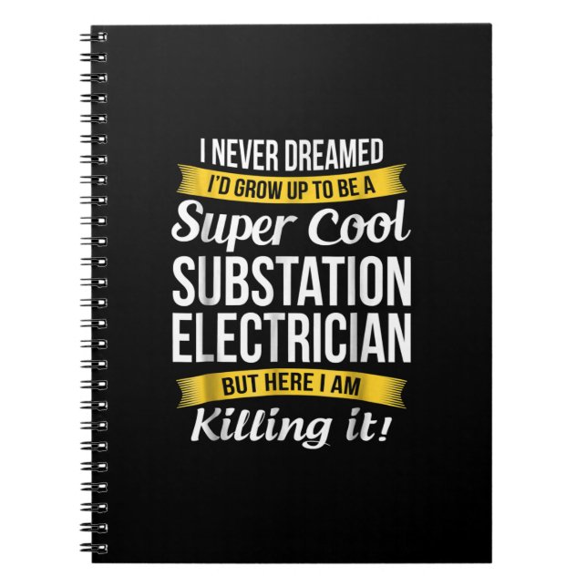 Super Coole Substation Electrical Funny Gift Notizblock (Vorderseite)