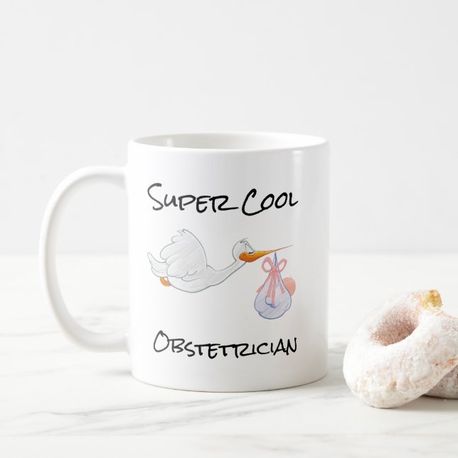 SUPER Cooler Geburtshelfer-Kaffeetasse Kaffeetasse (Mit Donut)