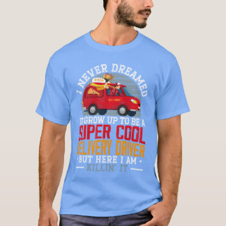 Super Cooler Lieferfahrer Kurier Lebensmittel Lief T-Shirt