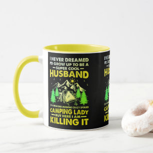 Super Cooler Mann aus Camping Lady Funny Camper Tasse