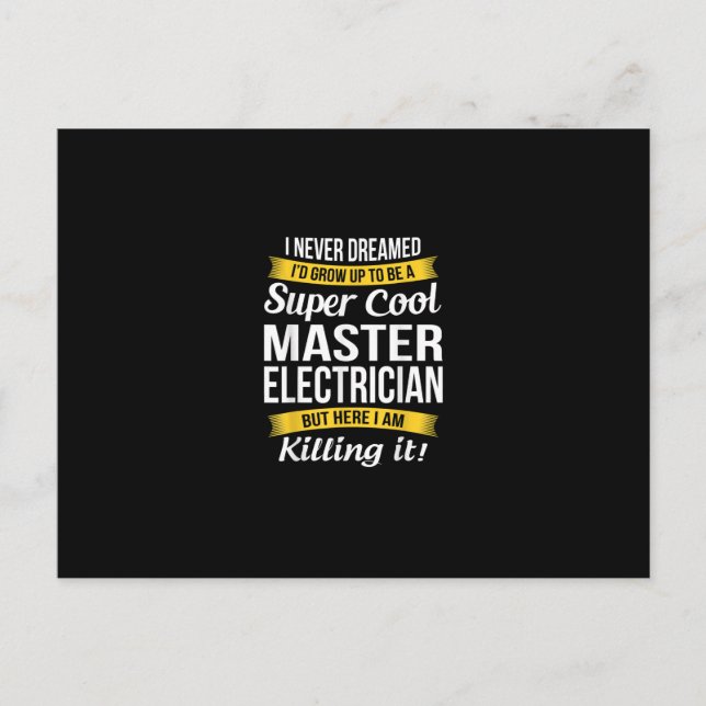 Super Cooler Master Electrical Funny Gift Postkarte (Vorderseite)
