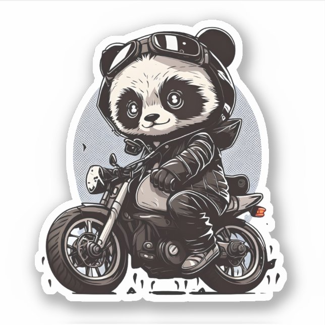 Super cooler Panda Sticker (Vorderseite)
