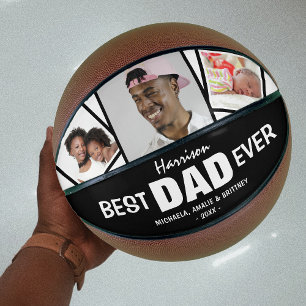 Super Cooles "BEST VATER EVER" Foto und Name Basketball