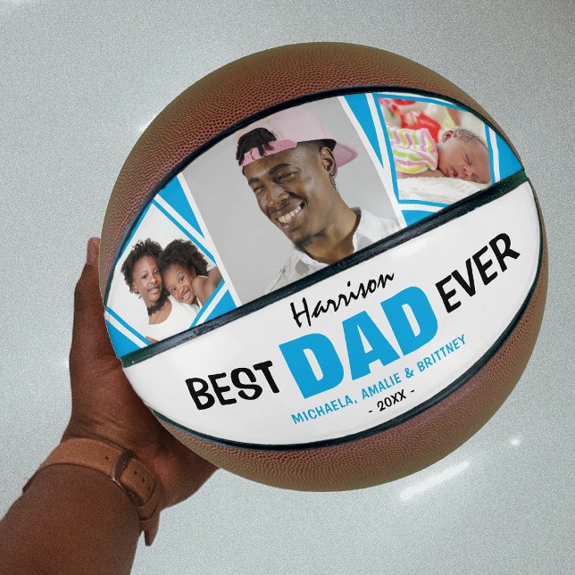 Super Cooles "BEST VATER EVER" Foto und Name Basketball (Von Creator hochgeladen)