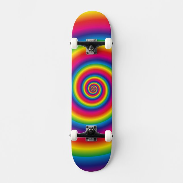 Super Cooles Rainbow Swirl Skateboard (Vorderseite)