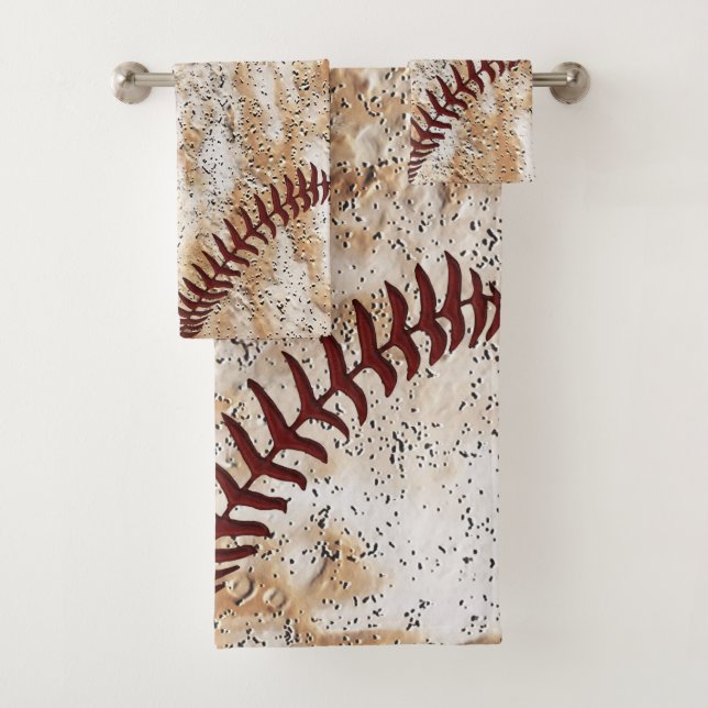 Super Cooles Rustikales Baseball-Handtuch-Set Badhandtuch Set (Insitu)
