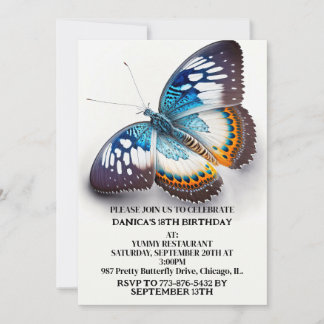 Super Creative Butterfly Art Geburtstagsparty Einladung