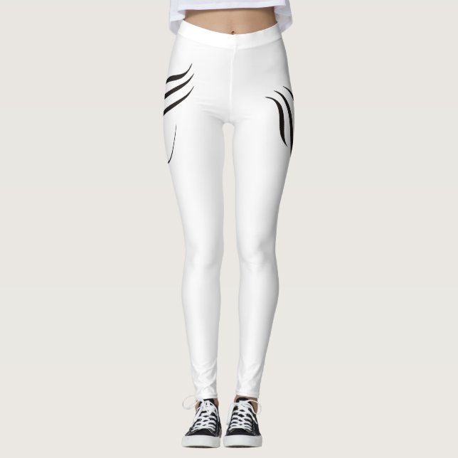 Super Cursive Tätowierung Leggings (Vorderseite)