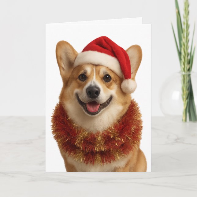 Super cute Corgi Christmas card Karte (Vorderseite)