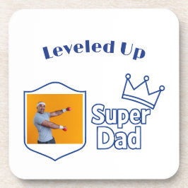Super Dad Crown Father's Day Custom Photo Getränkeuntersetzer