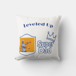 Super Dad Crown Father's Day Custom Two Photo Kissen