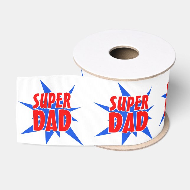 Super Dad Father's Day Gift Ribbon Ripsband (Spule)