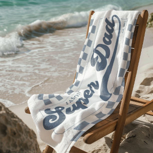 Super Dad gegründet Monogramm Strandtuch